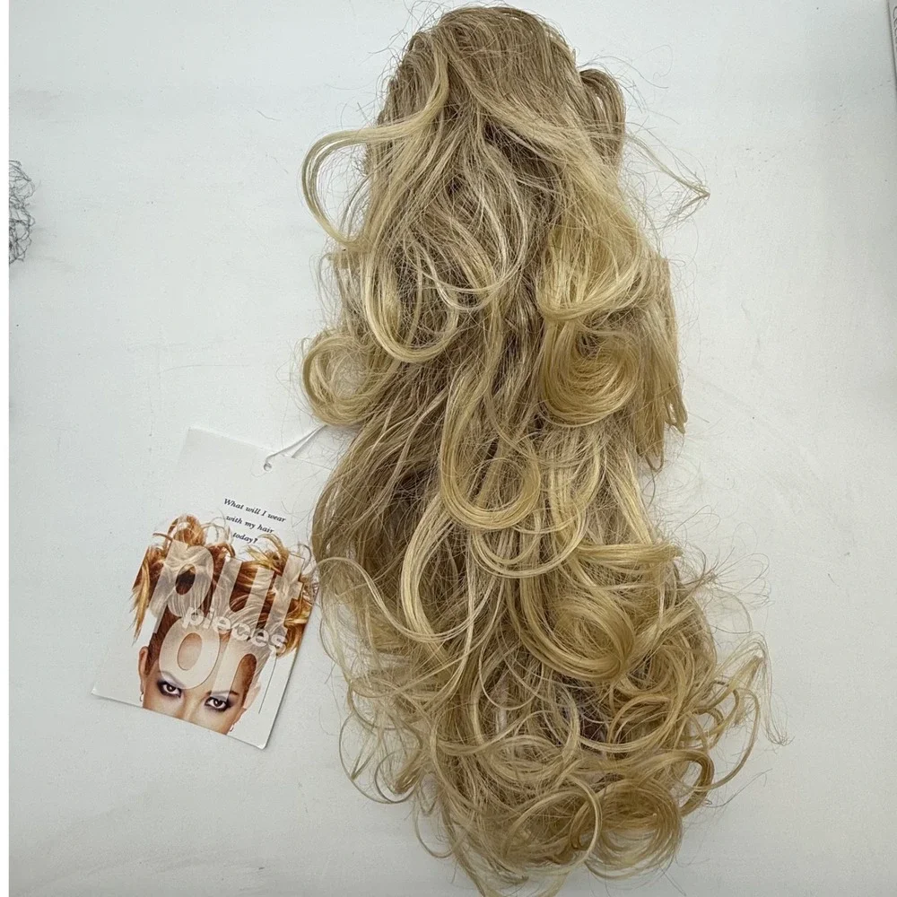 Celebrity Hair‎ Wear Put On Pieces MISCHIEF Blond Curly Hair Extension Clip in